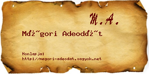 Mágori Adeodát névjegykártya
